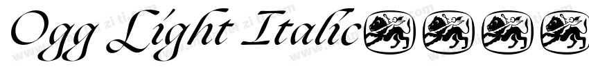 Ogg Light Italic字体转换